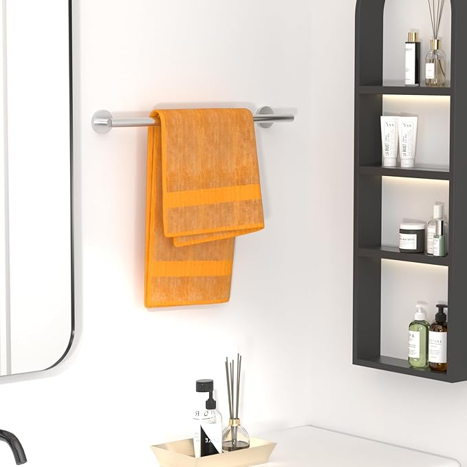 18 Inch Modern Towel Racks for Small Bathroom, Heavy Duty SUS304 Wall Mounted Towel Bar, Brushed Nickel