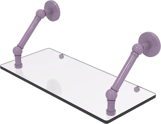 Allied Brass P1000-1-18-LVN Prestige Skyline Collection 18 Inch Floating Glass Shelf, Lavender