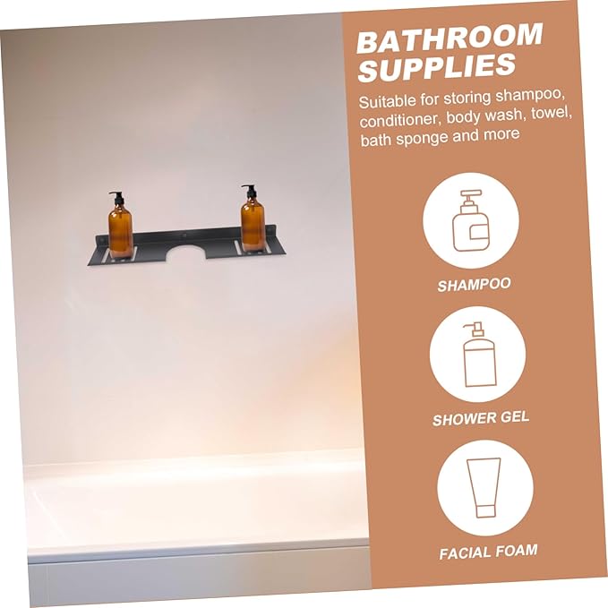 Healifty Over Sink Shelf Bathroom Organizer Shaped Wall-Mounted Storage for Easy Access to Toiletries and Makeup No Drill Installation Design