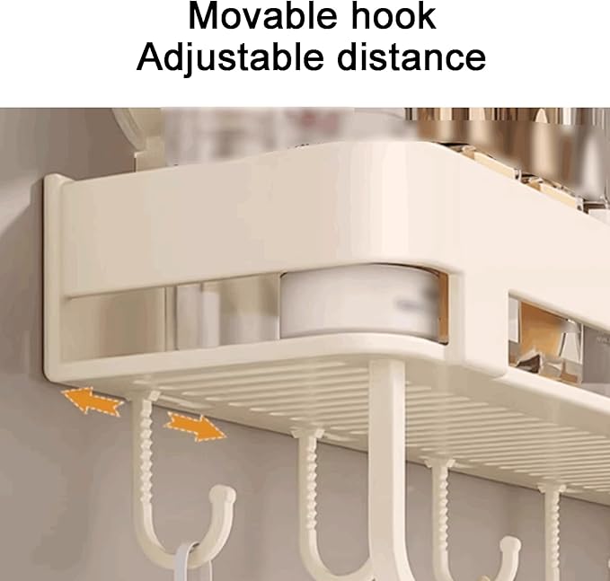 Removable Aluminum Bathroom Shelf Wall Mounted Shelf Suction Cup Removable Bathroom Shelf Widened Bathroom Rack Large Capacity