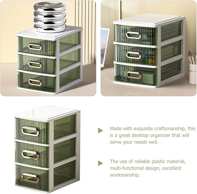 Multi-function Desk Organizer Drawer Type Storage Box for Cosmetics and Stationery Desktop Storage Organizer for Office Bedroom and Bathroom Clean
