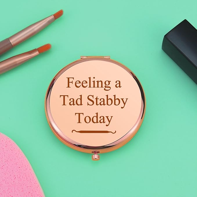 Dental Gift for Women Compact Makeup Mirror Dentist Gifts Dental Hygienist Gifts for Her Dental Assistant Gifts Folding Makeup Mirror for Women Birthday Christmas Graduation Gifts