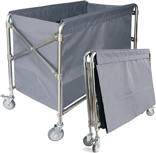 Collapsible Laundry Cart with Wheels Industrial 12 Bushel (400l) Commercial Laundry Hamper Large Heavy Duty Rolling Laundry Basket Waterproof Laundry Trucks for Home Organizer Storage