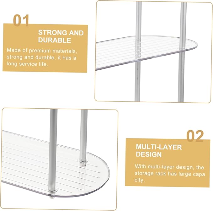MAGICLULU Detachable Multi Display Rack Versatile Household Storage Shelf for Bathroom Kitchen Organization Simple Style Ornament Stand Space Saving Design