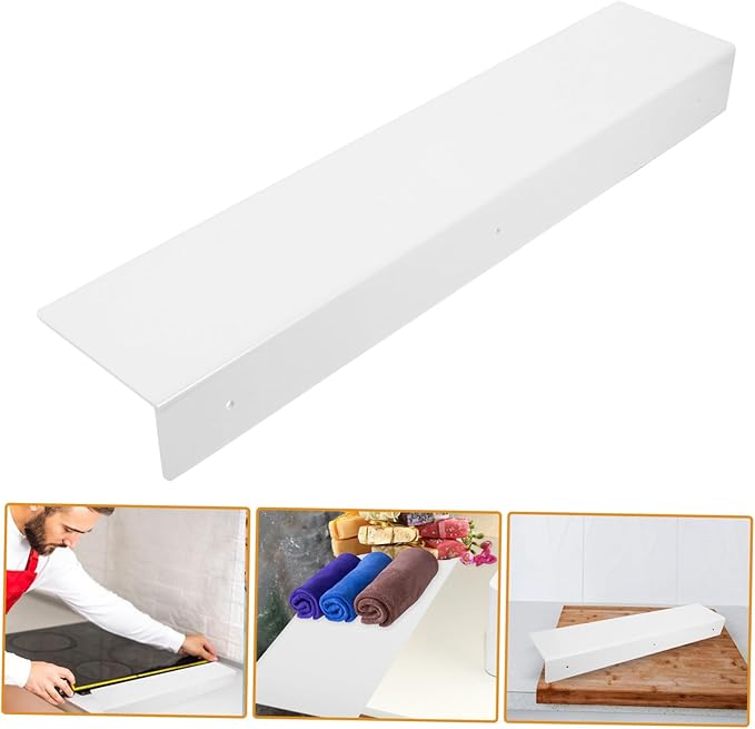 ABOOFAN Adhesive Gap Shelf for Bathroom and Kitchen No Drill Space-Saving Divider Waterproof Extendable Board for Organizing 2-Pack