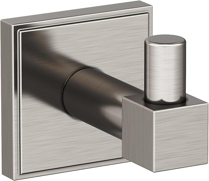 Amerock BH36070G10 | Brushed Nickel Single Robe Hook | 1-7/8 in. (48 mm) Length Towel Holder | Appoint | Towel Hook for Bathroom | Bathroom Hardware | Bath Accessories