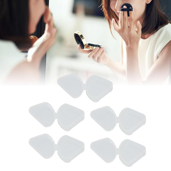 Makeup Storage Box, 5pcs Transparent Triangle Organizer for Makeup Artists, Jewelry Holder & Bead Storage Case, for Nail Tips & Capsules
