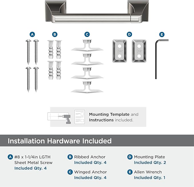 Amerock BH36021G10 | Brushed Nickel Pivoting Double Post Toilet Paper Holder | 8-13/16 in. (224 mm) Toilet Tissue Holder | Mulholland | Bath Tissue Holder | Bathroom Hardware | Bath Accessories