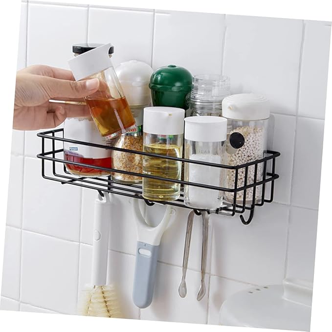Luxshiny 2pcs Bathroom Shelves Organizer over The Door Organizer Storage Rack Hooks Wall Hanging Shelf