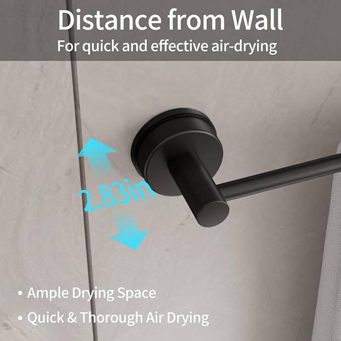 Adjustable Towel Bar Suction Cup 14.6Inch~24 Inch for Bathroom Wall, Towel Racks for Bathroom,Stainless Steel Bath Towel Holder for Shower