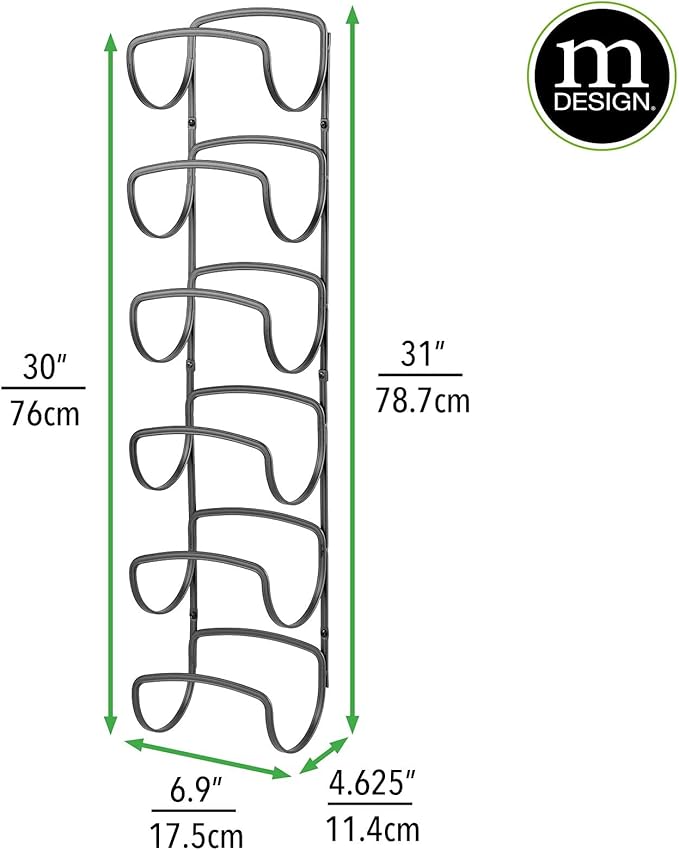 mDesign Metal Towel Shelves – Towel Rack for The Bathroom with 6 Compartments – Practical Bathroom Accessories for Both Large and Small Towels – Black