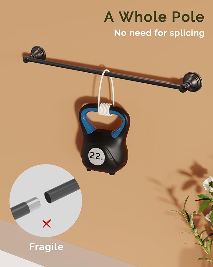 Towel Bar 24inch, Stainless Steel Bathroom Towel Rack Wall Mounted, Heavy Duty Towel Rod, Towel Holders for Bathroom, Kitchen (Oil Rubbed Bronze)