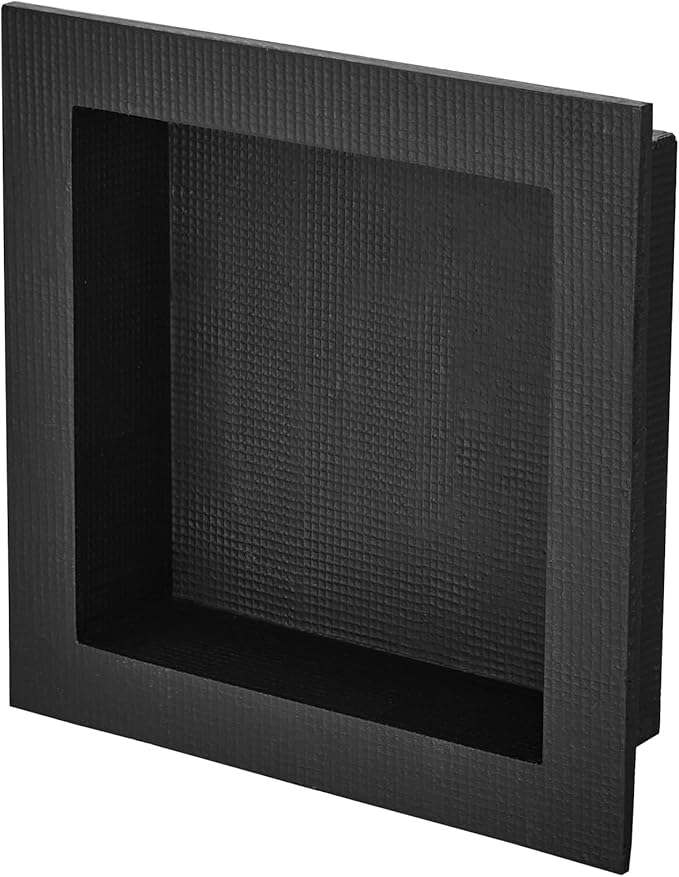 VEVOR Shower Niche,16-Inch Width x 16-Inch Height x 3.5-Inch Depth Single Shelf Organizer,Wall-Inserted Niche Recessed Sealed Protection Modern Soap Storage for Shower Bathroom,Black