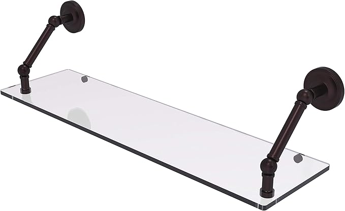 Allied Brass PR-1-30 Prestige Regal Collection 30 Inch Floating Glass Shelf, Antique Bronze