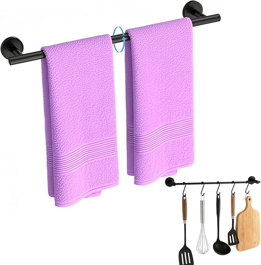 24 Inch Towel Bar, Towel Racks for Bathroom, SUS304 Stainless Steel Towel Bar for Bathroom Wall, Sturdy Towel Holder Bathroom Accessories (Black)