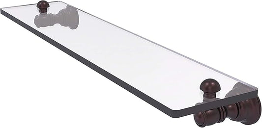 Allied Brass CL-1-22 Carolina Collection 22 Inch Glass Shelf, Antique Bronze