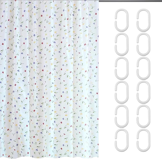 Pilarmuture Waterproof Fabric Shower Curtain for Bathroom Home Decor Quick Dry and Lightweight Easy Install Extra Long Shower Curtain Print(Color:7 Styles for Choosing)