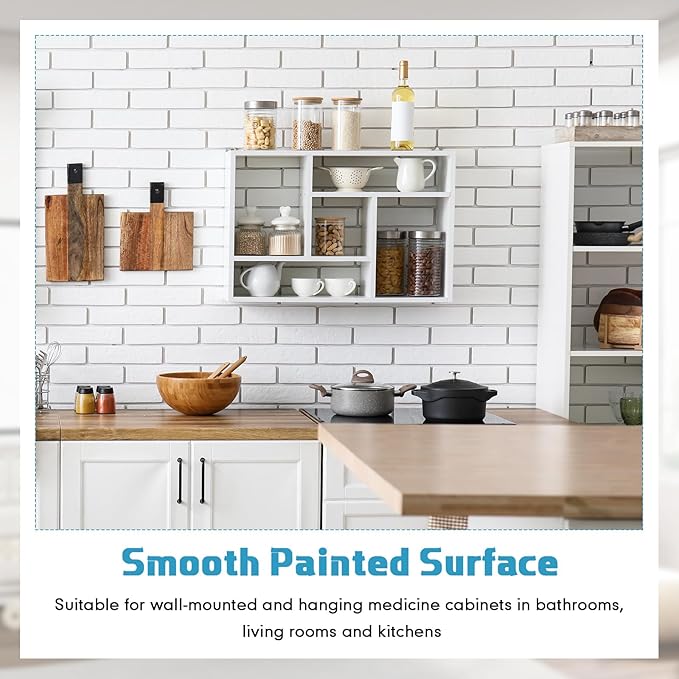 Medicine Cabinet Replacement Shelves Wooden Bathroom Shelves Suitable for Bathroom Living Room Kitchen Wall Mounted and Hanging Medicine Cabinet(2 Pack,13 Inch)