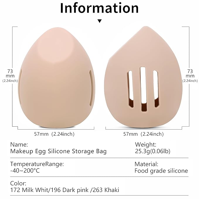 2PCS Beauty Blender Holder Powder Puff Storage, Breathable Makeup Sponge Case for Business or Travel