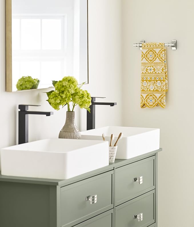 Amerock Davenport Polished Nickel 9 inch (229mm) Towel Bar, BH36055PN