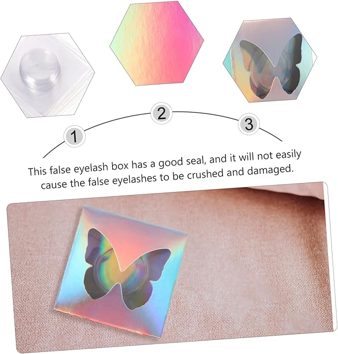 MERRYHAPY Lash Holder 30pcs Square Cases Elegant Lash Tray Compact Portable Pvc Material