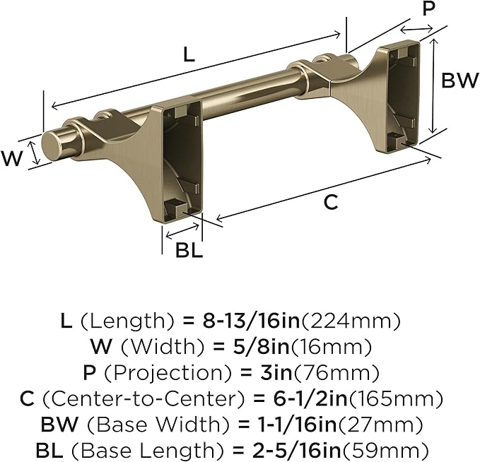 Amerock BH36051BBZ | Golden Champagne Pivoting Double Post Toilet Paper Holder | 8-13/16 in. (224 mm) Toilet Tissue Holder | Davenport | Bath Tissue Holder | Bathroom Hardware | Bath Accessories