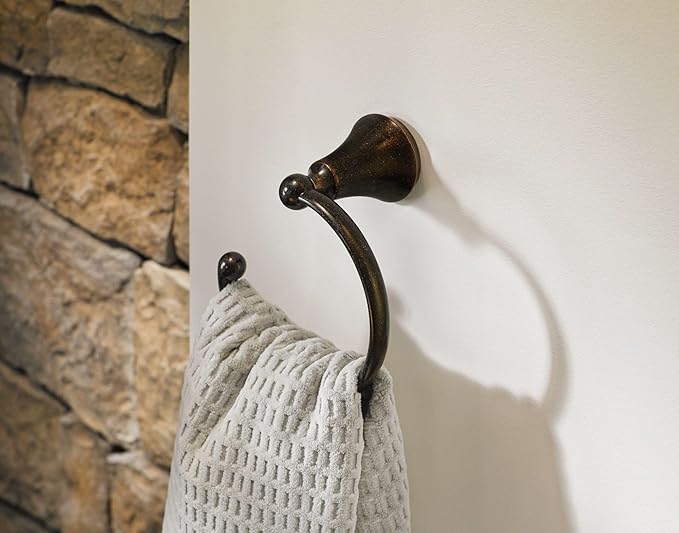 Moen YB5286ORB Wynford Towel Ring, Oil Rubbed Bronze