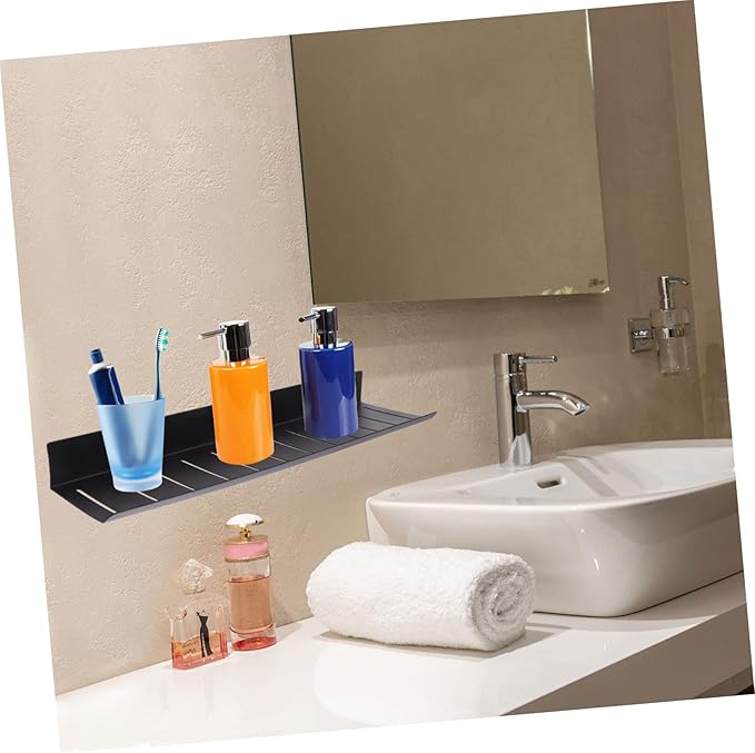 Cabilock Backdrop Wall Shelf Home Wall-Mounted Rack Sturdy Storage Shelves for Bathroom
