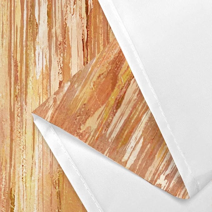 JAWO Fall Color Abstract Shower Curtain Set - Premium Quality Heavy Duty Orange Autumn Modern Farmhouse Vintage Shower Curtain Bohemian Bathroom Decor, Waterproof & Washable Curtains with Hooks