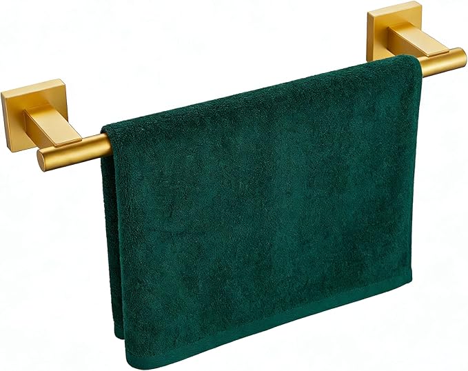 Miyili 12-Inch Hand Towel Bar Stainless Steel Towel Holder Rack for Bathroom or Kitchen Wall Mount Gold Finish, A02G30A