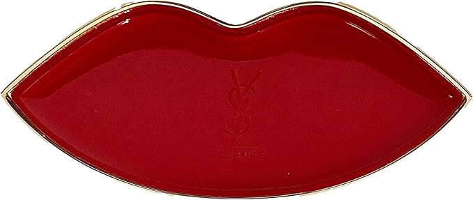 Yves Saint Laurent Small RED KISS Lips Beauty YSL Mirror Compact Makeup Fashion Mirror (4" L x 2" H) - 9478