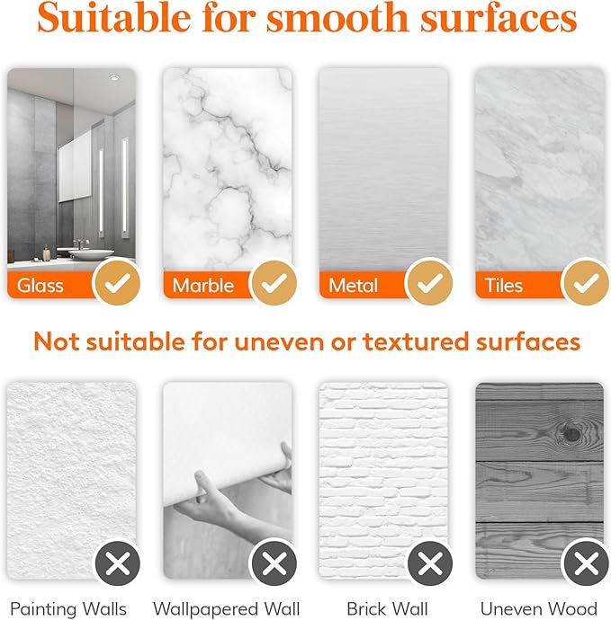 Lifewit Shower Caddy Suction Cup, NO-Drilling Bathroom Organizers and Storage Rack for Inside Shower, Plastic Removable Shower Shelves for Shampoo Strong Vacuum Suction, 26 cm/10 inch Long, 2 Pack