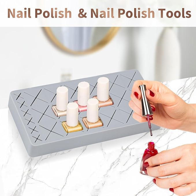 18 Grids Lipsticks Holder & lipstick organizer, 3pcs Lipstick & Makeup Brush Organizer Holder，Silicone Cosmetic Storage Box，skin care organizer & nail polish rack，lipstick holder and organizer