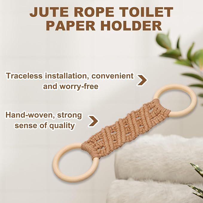 uxcell 2Pcs Kitchen Dish Towel Holder, 11"x3" Crochet Towel Ring with Hanging Loop for Cabinet House Oven Stove Door, Light Red