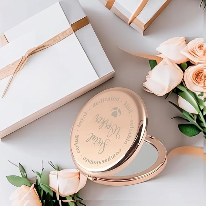 Social Worker Appreciation Gifts for Women, Social Work Month Volunteer Gift for BSW Compact Makeup Mirror
