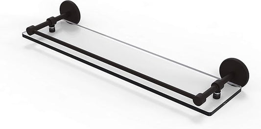 Allied Brass P1000-1/22-GAL-ORB 22 Inch Tempered Gallery Rail Glass Shelf, Oil Rubbed Bronze