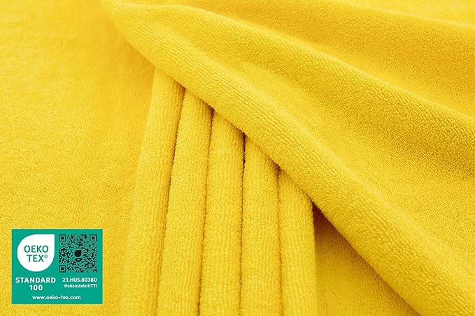American Soft Linen 100% Cotton 600 GSM Turkish 40x80 Oversized Bath Towel Sheet, Extra Large Adult Towels for Bathroom, Yellow Bath Sheet