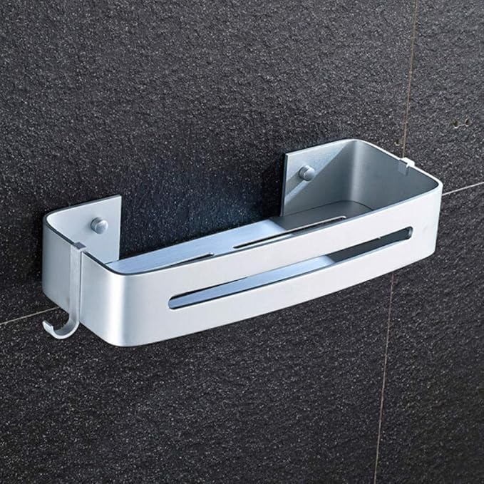 AGYH Space Aluminum Bathroom Rack Corner Wall Hanging Angle Frame Bathroom Storage Rack Single Double Layer (Free Punching)