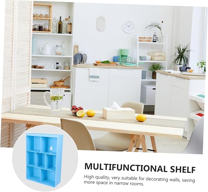 SOLUSTRE 1pc Wall Mounted Storage Rack Nail Shelf for Bathroom Kitchen Living Material Easy Installation Space Saving Organizer