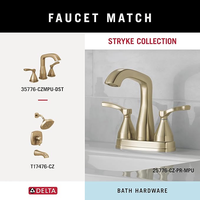 Delta Faucet Stryke 24 inch Towel Bar, Champagne Bronze, Bathroom Accessories, 77624-CZ