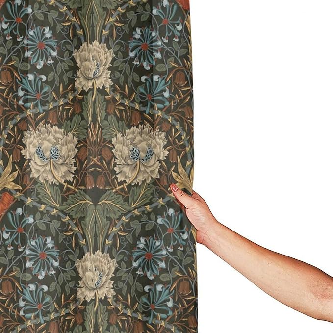 Retro Flower Shower Curtains William Morris Vintage Country Boho Flower Art Print Shower Curtains 72""×72"" Inch, Style-1
