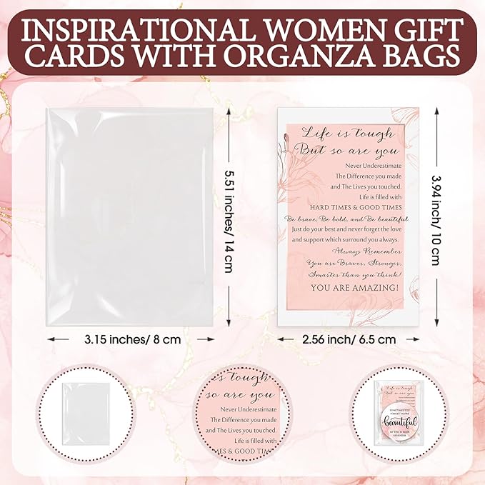 Cinnvoice 50 Sets Pink Inspirational Mini Compact Mirror Bulk for Women Small Portable Round Purse Mirrors Employee Appreciation Gift for Graduation Party Favors Coworker Nurse (Beautiful)