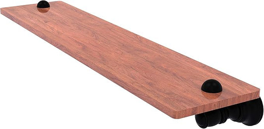 Allied Brass CL-1-22-IRW Carolina Collection 22 Inch Wood Shelf, Matte Black