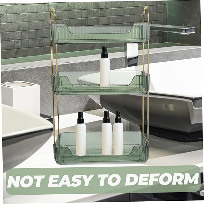 OUNONA Bathroom Tiered Organizer Shelf for Cosmetics Storage Rack for Bathroom Countertop Versatile Dresser Storage Holder for Toiletries and Sundries