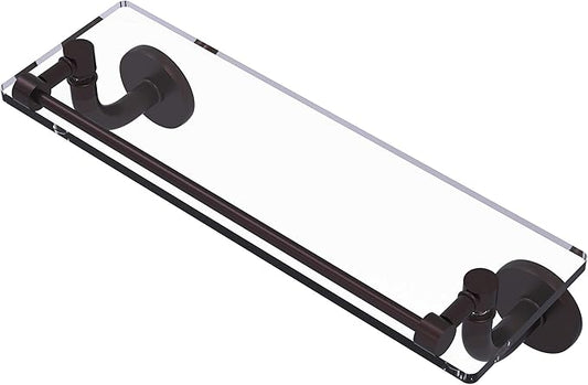 Allied Brass RM-1-16-GAL Remi Collection 16 Inch Vanity Gallery Rail Glass Shelf, Antique Bronze