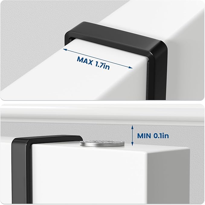 Over The Door Rolled Towel Rack for Bathroom: 4-Tier Hanging Towel Storage Holder, with Nosie-Free & Anti-Scratch Sponge-pad and Suction Cup, Hanging Organizer for Towels, Blankets, Large Bath