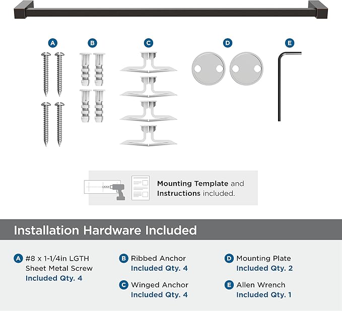 Amerock BH36084ORB | Oil Rubbed Bronze Towel Bar | 24 in (610 mm) Towel Rack | Monument | Bathroom Towel Holder | Bathroom Hardware | Bath Accessories