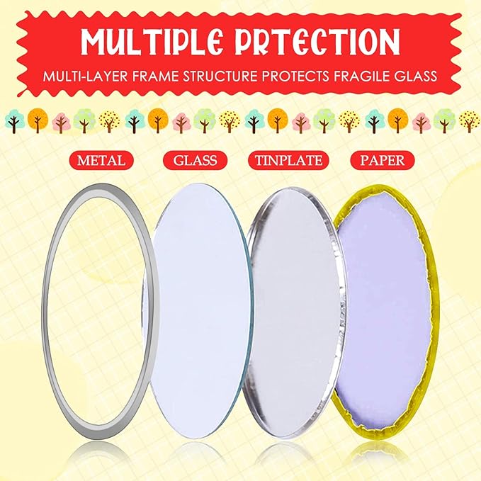 Taiyin 18 Pcs Softball Gifts for Girls Team Compact Mirror Accessories Softball End of Season Goodie Bags Fillers Women Sport Party Supplies Round Pocket Portable Makeup Mirror 2.76 Inch