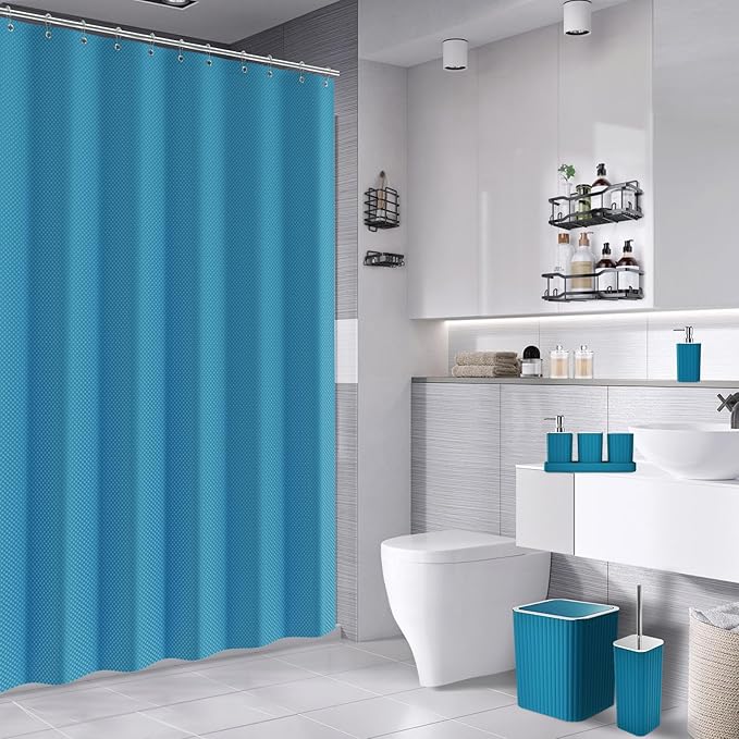 XLHOMO Bathroom Set - 28PC Gorgeous Teal Bathroom Set with Shower Curtain, Bathroom Accessory Set, Bathroom Sets with Shower Caddy