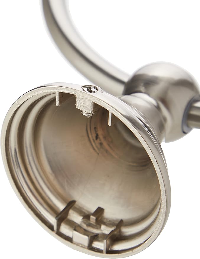 Amazon Basics Round Modern Towel Ring, 6.3-inch Diameter, Satin Nickel